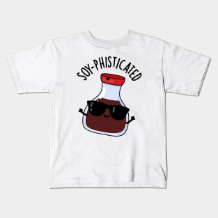 Soy-pohisticated Funny Soy Sauce Pun Kids T-Shirt